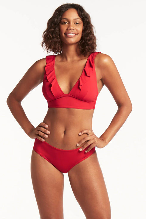 Sea Level Essentials Frill Bra Top